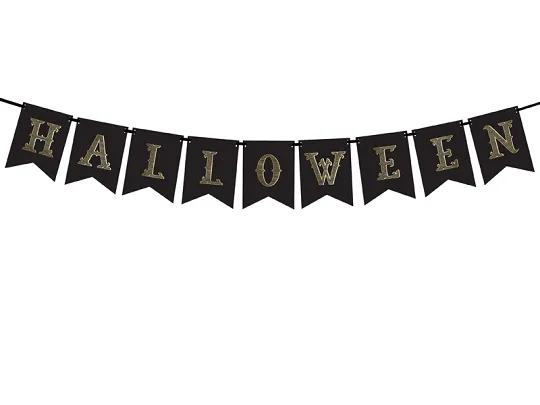 Banner Halloween, negru, 20 x 175 cm