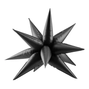 Balon Starburst, 95 cm, negru