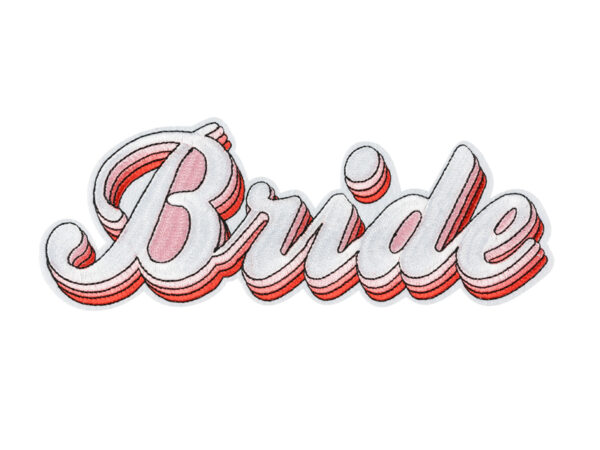 Sticker metalizat Bride, 22 x 8 cm