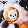 Balon folie Halloween, craniu, portocaliu, 45 cm